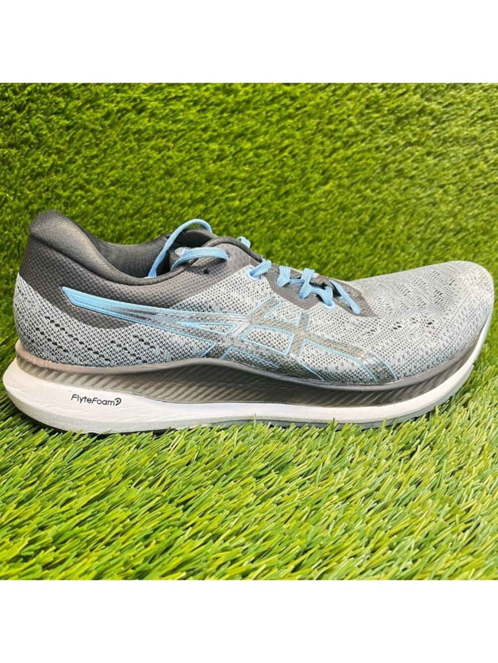 Asics EvoRide Womens Size 10 Gray Blue White Athletic Running Shoes Sneakers